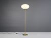 Retro LED Stehleuchte Messing mit Glaskugel Lampenschirm, Höhe 150cm Bild 3
