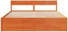 vidaXL Massivholzbett ohne Matratze Wachsbraun 200x200 Kiefernholz 3282338 Bild 4