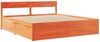 vidaXL Massivholzbett ohne Matratze Wachsbraun 200x200 Kiefernholz 3282338 Bild 3