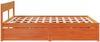 vidaXL Massivholzbett ohne Matratze Wachsbraun 200x200 Kiefernholz 3282338 Bild 5