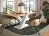 Esstisch Home-X in Eiche und weiß ausziehbar 150 - 190 cm Bild 2
