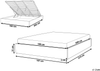 Bett mit Stauraum DINAN 180 x 200 cm Stoff Helles Beige Bild 2