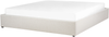 Bett mit Stauraum DINAN 180 x 200 cm Stoff Helles Beige Bild 5