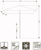 Sekey Sonnenschirm Rechteckig Marktschirm Neigbar mit Kurbel Sonnenschirm Groß, LxB: 300x200 cm, Gartenschirm Outdoor Wetterfest, Sonnenschutz UV50+, 30° knickbar Bild 4