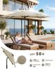 Sekey Sonnenschirm Rechteckig Marktschirm Neigbar mit Kurbel Sonnenschirm Groß, LxB: 300x200 cm, Gartenschirm Outdoor Wetterfest, Sonnenschutz UV50+, 30° knickbar Bild 3