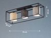 LED Deckenleuchte 3-flammig Stoffschirme Leinen mehrfarbig, Breite 70cm Bild 3