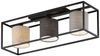 LED Deckenleuchte 3-flammig Stoffschirme Leinen mehrfarbig, Breite 70cm Bild 2
