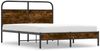 Einzelbettgestell Design für Erwachsene ohne Matratze 120x200 cm Räuchereiche Holzwerkstoff d3871e Bild 3