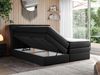 Boxspringbett, Stauraumbett, Bett mit Multipocket-Matratze und Topper - GOLD-10-KING - 160x200cm - Schwarz Kunstleder - H4 Bild 2