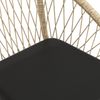 Rattan-Gartenset 3-tlg. mit Tisch Ø40x45 cm und 2 Stühlen – Gelb, mit gepolsterten Kissen Bild 5