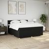 vidaXL Boxspringbett mit Matratze Schwarz 200x200 cm Stoff 3289082 Bild 4
