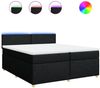 vidaXL Boxspringbett mit Matratze Schwarz 200x200 cm Stoff 3289082 Bild 2