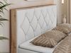 Boxspringbett, Schlafzimmerbett, Bettkasten - VENETO - 160 x 200 cm - Weiß Kunstleder - H3 Bild 3