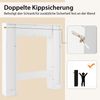 Toilettenschrank mit 2 Offenen Fächern & 4 Verstellbaren Regalen Bad Überbauschrank Weiß Bild 4