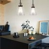 V-TAC Pendelleuchte, Leuchtmittel nicht inklusive, 2er Set Decken Hänge Lampen Wohn Ess Zimmer Glas Beleuchtungen Pendel Bild 2