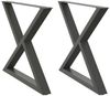 vidaXL Esstisch Beine 2 Stück Anthrazit 90x(72-73,3) cm Stahl 4012734 Bild 2