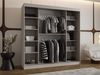 Kleiderschrank Bimaza 200 mit LED Beleuchtung (Farbe: Schwarz) Bild 3