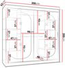 Kleiderschrank Bimaza 200 mit LED Beleuchtung (Farbe: Schwarz) Bild 5