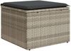 vidaXL 4-tlg. Garten-Sofagarnitur mit Kissen Hellgrau Poly Rattan 3221271 Bild 5