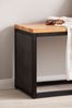 Sitzbank Akazie Massivholz Steinoptik 120x45x35cm Metallgestell Flur Schlafzimmer Esszimmer Bild 5