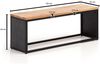 Sitzbank Akazie Massivholz Steinoptik 120x45x35cm Metallgestell Flur Schlafzimmer Esszimmer Bild 4