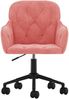 vidaXL Bürostuhl Drehbar Rosa Samt, 78 x 61 x 56 cm Bild 3