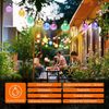 Salcar LED Solarleuchte LED Kugel-Lichterkette Außen Solar Gartenleuchte, 15m Bunt Bild 5