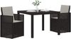 vidaXL Garten Essgruppe mit Kissen 3 pcs Anthrazit und Hellgrau PP 3430042 Bild 3
