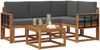 vidaXL Outdoor-Sofagarnitur mit Kissen 5 pcs Natur und Anthrazit 3366370 Bild 3