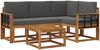 vidaXL Outdoor-Sofagarnitur mit Kissen 5 pcs Natur und Anthrazit 3366370 Bild 2
