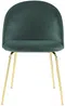 Vente-unique - MELBOURNE Stuhl SamtStoff Grün - B 55 cm x H 77 cm x L 50 cm Bild 4