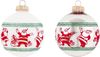 Krebs Glas Lauscha Weihnachtsbaumkugel CBK74334, Weihnachtsdeko, Christbaumschmuck, Christbaumkugeln Glas (4 St), mit fröhlichen Weihnachtsmännern Bild 1
