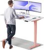 Desktronic HomePro Elektrisch höhenverstellbarer Schreibtisch 160x80cm Rosa/Weiß mit Memory-Funktion, Anti-Kollisions Technologie, USB-A und USB-C-Ladeanschlüssen Bild 1