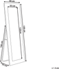 Standspiegel LOCRONAN 150 cm Kunstleder Hellgrau Bild 2