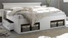 Furn. Design Bettgestell Hooge (Doppelbett in Pinie weiß gekälkt, Liegefläche 180 x 200 cm), inklusive 2x Bettschubkasten Bild 2