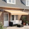 vidaXL Manueller Markisenrahmen mit LEDs Sand 4,5 x 3,5 m 3426298 Bild 3