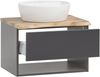 Waschtisch-Set >Kaprun< (B/H/T: 61x55x47 cm) in graphit - 61x55x47 (BxHxT) Bild 3