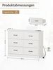 FiveWillowise Sideboard Kommode mit Steckdosen, 6 Schubladen, 2 USB & 2 AC-Anschlüssen (1 St), Kommodenschrank aus Holz, 106 x 81,5 x 39 cm, Weiß Bild 2