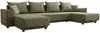 Vente-unique - NESSARO Sofa SamtStoff Grün - B 149 cm x H 80 cm x L 311 cm Bild 2