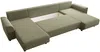 Vente-unique - NESSARO Sofa SamtStoff Grün - B 149 cm x H 80 cm x L 311 cm Bild 3