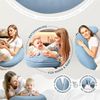 SEI Design Stillkissen Seitenschläferkissen Babynestchen mit EPS Mikroperlen, Schwangerschaftskissen mit Bezug, Schwangerschaftskissen mit Bezug, Musselin BIO Baumwolle Bild 2