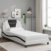 vidaXL Bett "Viana" mit Matratze Weiß und Schwarz 100x200 cm Kunstleder 3208781 Bild 3