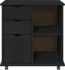 vidaXL Rollschrank Schwarz 63,5 x 39 x 65,5 cm Massivholz Kiefer 42028383 Bild 5