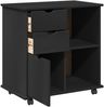 vidaXL Rollschrank Schwarz 63,5 x 39 x 65,5 cm Massivholz Kiefer 42028383 Bild 4