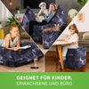 Green Bean® 2er Set XXL Sitzsack inkl. Poufmit mit EPS-Perlen - Riesensitzsack 140x180 Liege-Kissen Bean-Bag - Camouflage Schwarz Bild 3