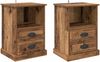 vidaXL Nachttisch 2 pcs Altholz 36 x 43 x 60 cm Holzwerkstoff 881397 Bild 2