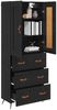 vidaXL Highboard Schwarz Eichen-Optik 69,5 x 34 x 180 cm Holzwerkstoff 3416252 Bild 3