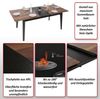 Esszimmertisch HWC-M57, Esstisch, Massiv-Holz Laminat Melamin 160-200x90cm, ausziehbar Sheesham Holz-Optik, dunkle Beine Bild 2