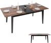Esszimmertisch HWC-M57, Esstisch, Massiv-Holz Laminat Melamin 160-200x90cm, ausziehbar Sheesham Holz-Optik, dunkle Beine Bild 1