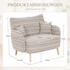 2-Sitzer-Sofa aus Bouclé 121x81,5x87 cm mit Seitentaschen, beige Bild 4
